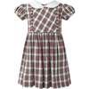 Tartan Frill Front Dress, Ivory - Dresses - 1 - thumbnail