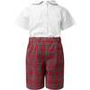 Tartan Shirt and Short Set, Red - Mixed Apparel Set - 2