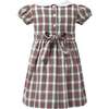 Tartan Frill Front Dress, Ivory - Dresses - 2