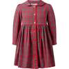 Tartan Button-Front Dress, Red - Dresses - 1 - thumbnail