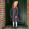Tartan Button-Front Dress, Navy - Dresses - 3