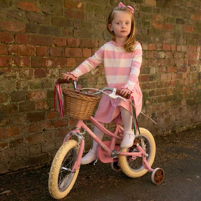 Stripe Knit Dress, Pink - Dresses - 3