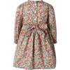Botanical Ruched Dress, Red - Dresses - 2