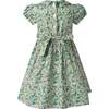 Botanical Frill Front Dress, Green - Dresses - 2