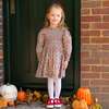 Botanical Ruched Dress, Red - Dresses - 3