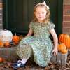 Botanical Frill Front Dress, Green - Dresses - 3