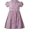 Floral Button Front Dress, Purple - Dresses - 1 - thumbnail