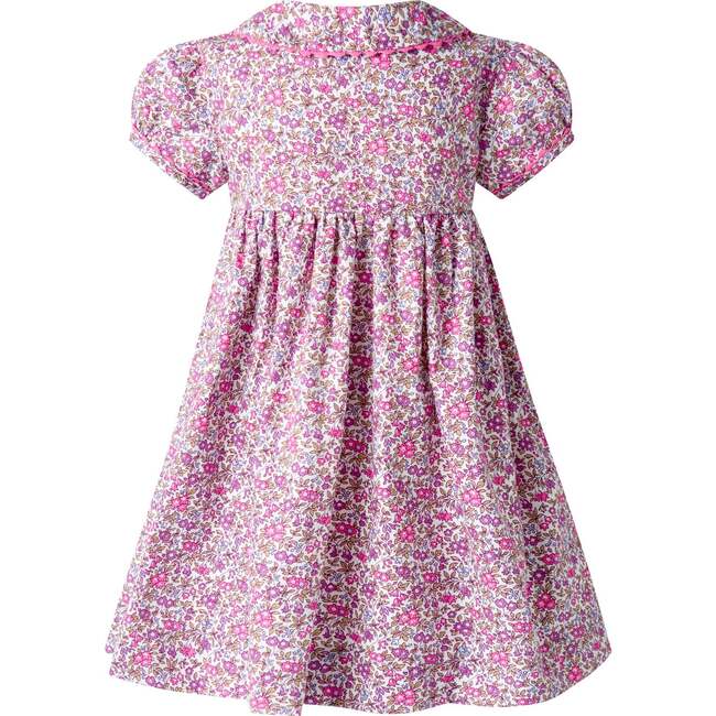 Floral Button Front Dress and Bloomers, Purple - Dresses - 2