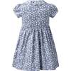 Floral Button-Front Dress, Blue - Dresses - 2
