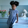Floral Button-Front Dress, Blue - Dresses - 3
