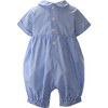 Nutcracker March Peter Pan Collar Short Sleeve Smocked Babysuit, Multicolors - Onesies - 2 - thumbnail