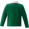 Leaf Embroidered Contrast Collar Rugby Polo Shirt, Green - Polo Shirts - 2 - thumbnail
