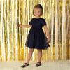 Lace Scalloped Round Neck Bow Waist Party Dress, Navy - Dresses - 3
