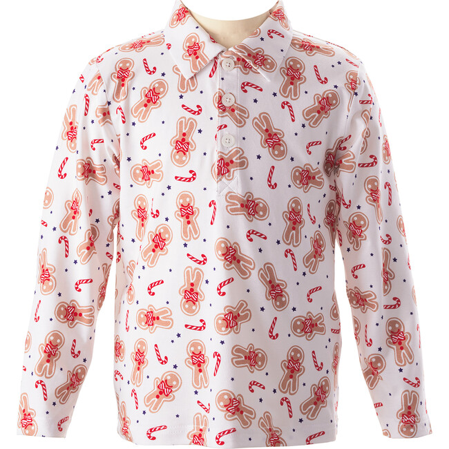 Gingerbread Polo Shirt, Red - Polo Shirts - 1