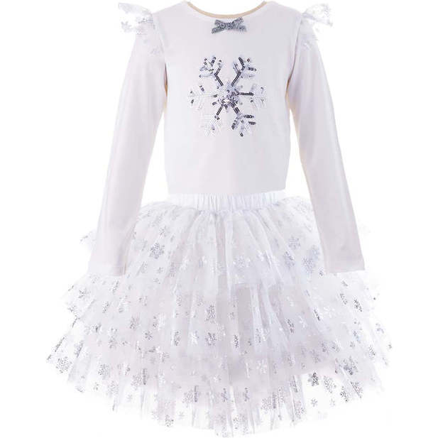 Snowflake Tutu & Top Set, Ivory - Mixed Apparel Set - 1