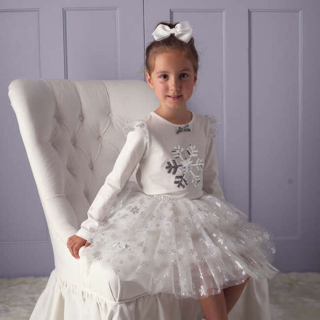 Snowflake Tutu & Top Set, Ivory - Mixed Apparel Set - 3