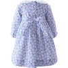 Daisy Flannel Pleated Dress and Bloomers, Blue - Dresses - 2