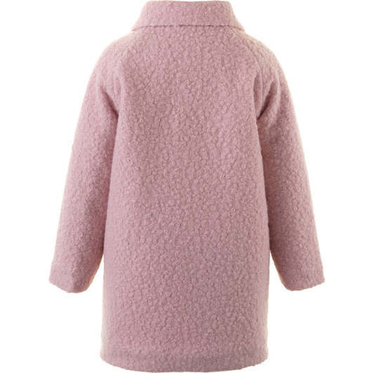 Bow Boucle Coat, Pink - Coats - 2