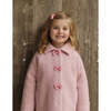 Bow Boucle Coat, Pink - Coats - 3 - thumbnail