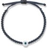 Evil Eye Braided Bead Bracelet, Navy - Bracelets - 1 - thumbnail