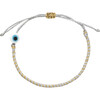 Women's Gold Twisted Duo Color Evil Eye Bracelet - Bracelets - 1 - thumbnail