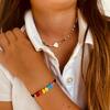 Kids Journee Threaded Rainbow Heart Adjustable Bracelet - Bracelets - 2