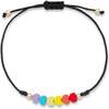 Women's Journee Threaded Rainbow Heart Adjustable Bracelet - Bracelets - 1 - thumbnail