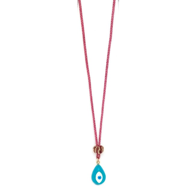 Kids Carnival Evil Eye Teardrop Necklace 15-20" - Necklaces - 4