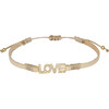 Women's Love Tan Leather Bracelet, Cream - Bracelets - 1 - thumbnail