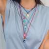 Women's Carnival Evil Eye Teardrop Necklace 18-26" - Necklaces - 7