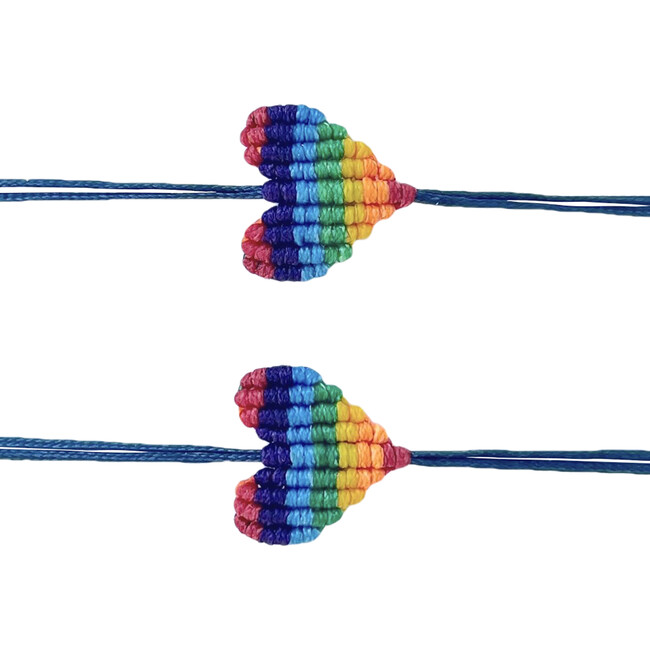 Mommy & Me Set: Rainbow Heart Bracelets