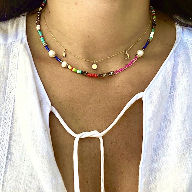 Women's Celestial Solid Gold Necklace