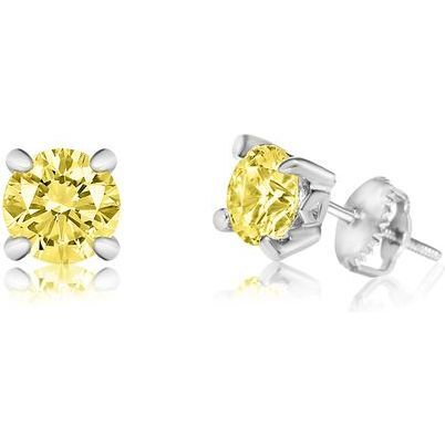 Crystal November Birthstone Screwback Stud Earring