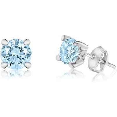 Crystal March Birthstone Screwback Stud Earring