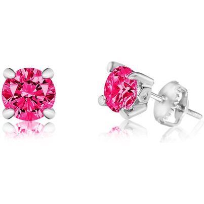 Crystal July Birthstone Screwback Stud Earring