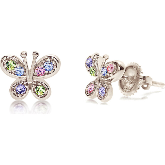 Butterfly Screwback Earrings, Multi