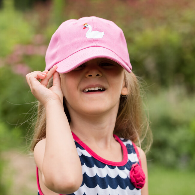 Kid Swan Princess Bow Baseball Hat, Maisie Magenta