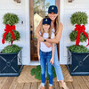 Holiday Tree Bow Baseball Hat, Nellie Navy - Hats - 2