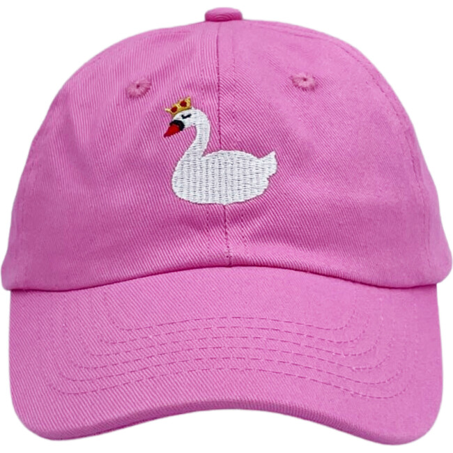 Kid Swan Princess Bow Baseball Hat, Maisie Magenta - Hats - 4