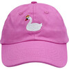 Kid Swan Princess Bow Baseball Hat, Maisie Magenta - Hats - 4