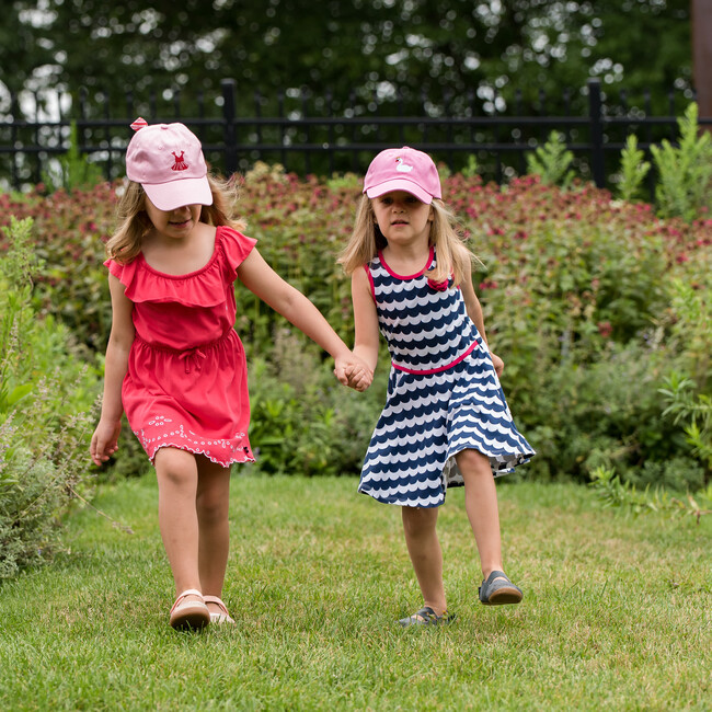 Kid Swan Princess Bow Baseball Hat, Maisie Magenta - Hats - 5