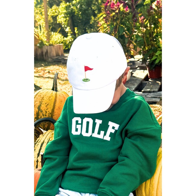 Golf Flag Baseball Hat, White - Hats - 2