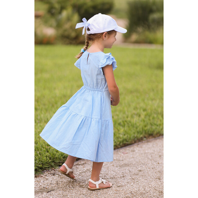 Flower Girl Bow Baseball Hat, White