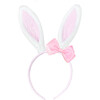Seersucker Bunny Ears, Pink - Headbands - 1 - thumbnail
