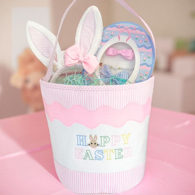 Hoppy Easter Tote, Pink - Easter Baskets - 2
