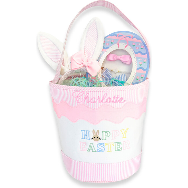 Hoppy Easter Tote, Pink - Easter Baskets - 4
