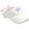 Tennis Bow Visor, White - Hats - 1 - thumbnail