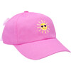 Sunshine Bow Baseball Hat, Magenta - Hats - 1 - thumbnail