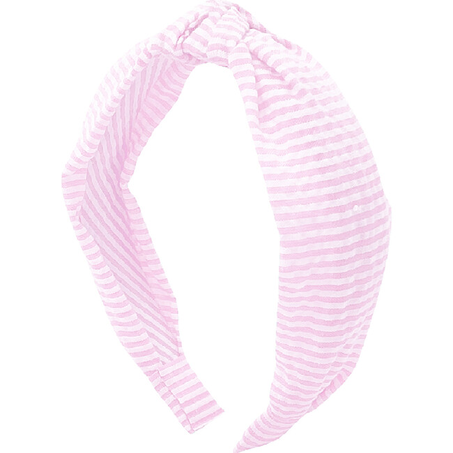 Seersucker Knot Headband, Pink