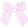 Seersucker Hair Bow, Pink - Bows - 1 - thumbnail